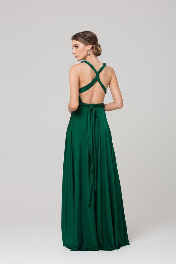 PO31 EMERALD BACK (1) Infinity Wrap Bridesmaid Dress By Tania Olsen – Emerald Green - PO31 EMERALD BACK (1)