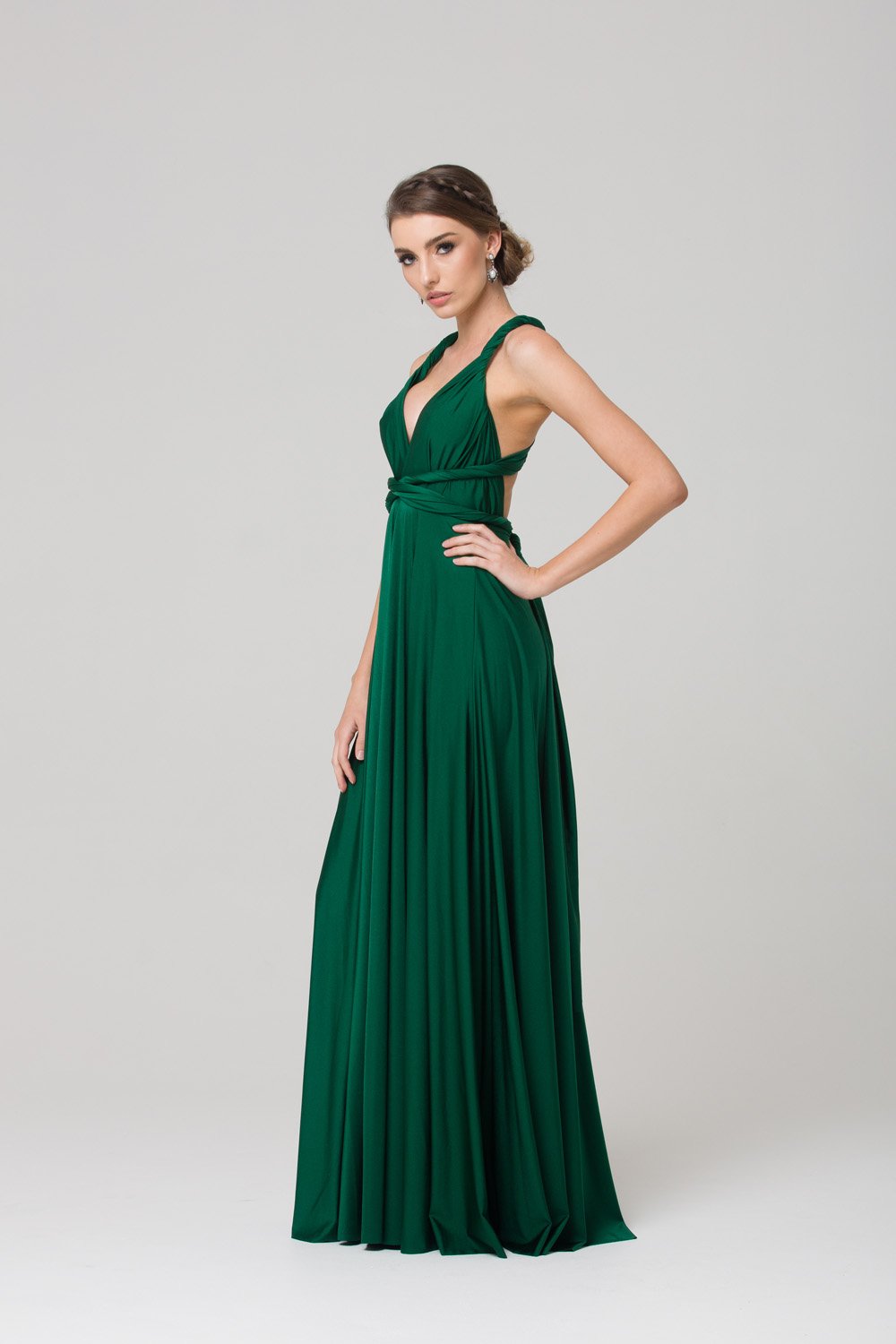 Infinity Wrap Emerald Bridesmaids Dress by Tania Olsen