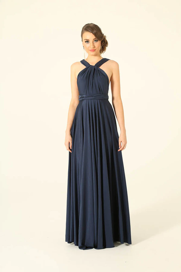 navy infinity bridesmaid dress Navy Infinity Dress Bridesmaid Multiway Convertible Dress Made in USA +36 Colors