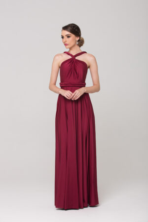 Infinity Wrap Bridesmaid Dress By Tania Olsen - Merlot Red