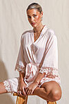 Ella Blush Lace Satin Bridesmaids Robe