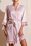 Ella Nude Pink Lace Satin Bridesmaids Robe