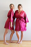 Ella Burgundy Lace Satin Bridesmaids Robe - EllaCurvyBridesmaidRobesRuby (2)