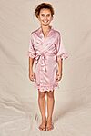 Ella Dusky Rose Lace Satin Bridesmaids Robe