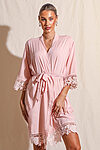 Rosa Blush Lace Cotton Bridesmaids Robe