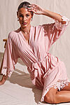Rosa Blush Lace Cotton Bridesmaids Robe