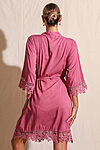 Rosa Dusky Pink Lace Cotton Bridesmaids Robe