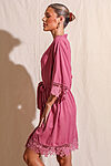 Rosa Dusky Pink Lace Cotton Bridesmaids Robe