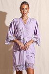 Rosa Lilac Lace Cotton Bridesmaids Robe