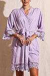 Rosa Lilac Lace Cotton Bridesmaids Robe