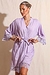 Rosa Lilac Lace Cotton Bridesmaids Robe