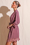 Rosa Mauve Lace Cotton Bridesmaids Robe