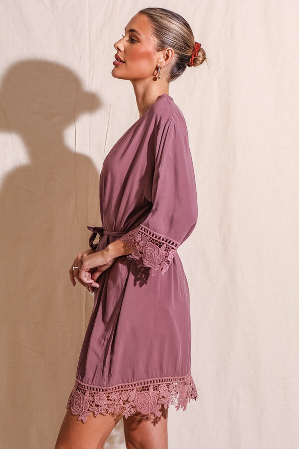 RosaMauveCottonLaceRobe4 Rosa Mauve Lace Cotton Bridesmaids Robe