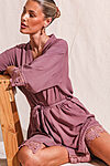 Rosa Mauve Lace Cotton Bridesmaids Robe