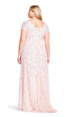 Pearl Scoop Back Sequin Gown By Adrianna Papell - Blush