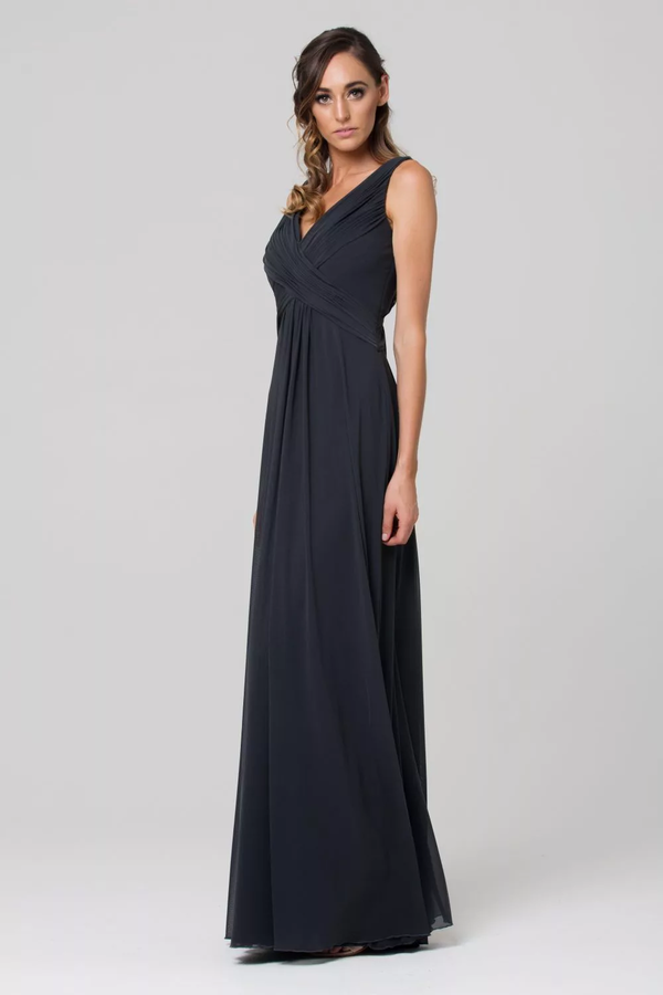 bonita2 Amber Bridesmaid Dress by Tania Olsen – Charcoal Grey - bonita2