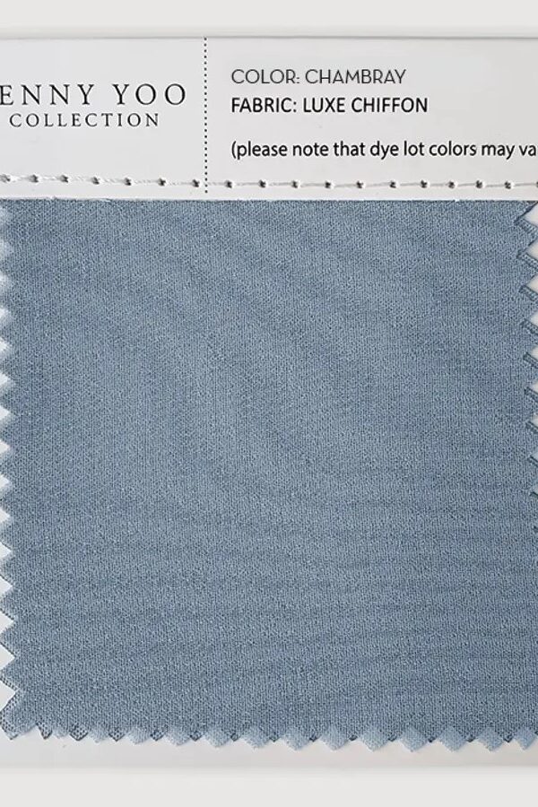 Jenny Yoo Luxe Chiffon Swatch - Chambray Jenny Yoo Luxe Chiffon Swatch - Chambray