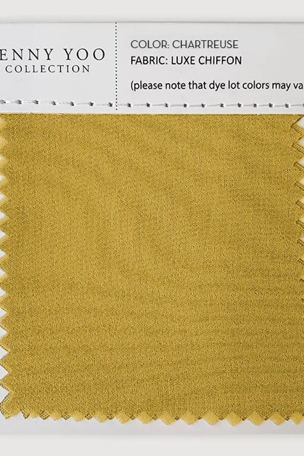 Jenny Yoo Luxe Chiffon Swatch - Chartreuse Jenny Yoo Luxe Chiffon Swatch - Chatreuse
