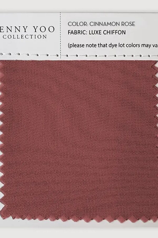 Jenny Yoo Luxe Chiffon Swatch - Cinnamon Jenny Yoo Luxe Chiffon Swatch - Cinnamon