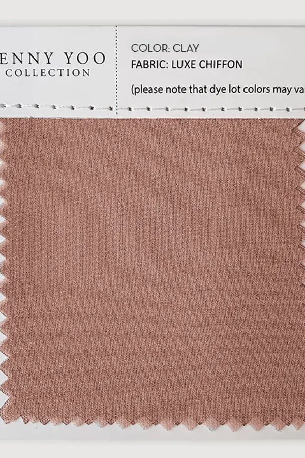 Jenny Yoo Luxe Chiffon Swatch - Clay Jenny Yoo Luxe Chiffon Swatch - Clay