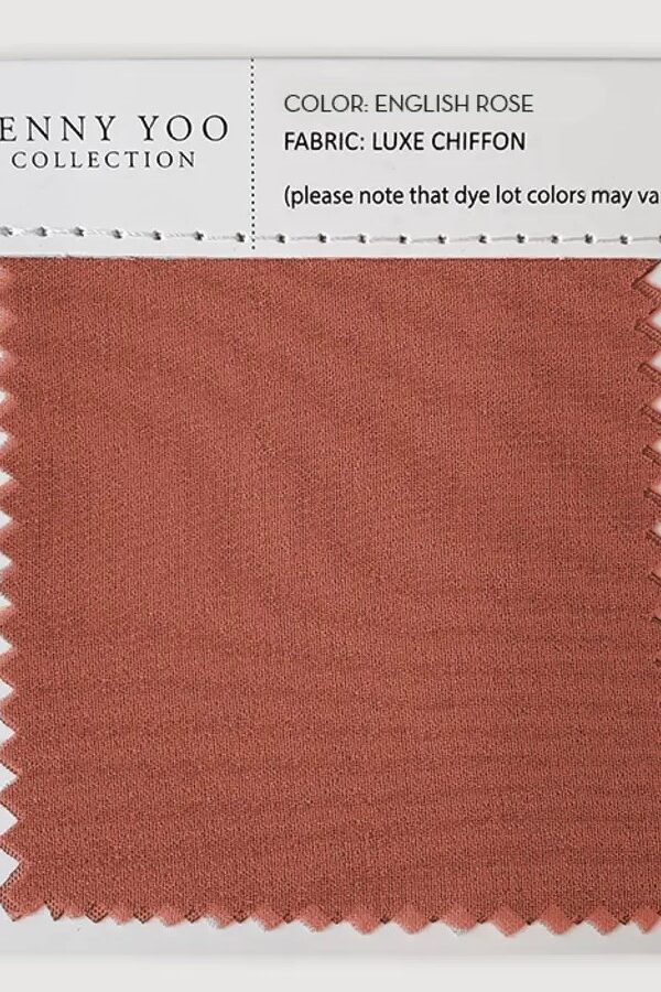 Jenny Yoo Luxe Chiffon Swatch - English Rose Jenny Yoo Luxe Chiffon Swatch - English Rose
