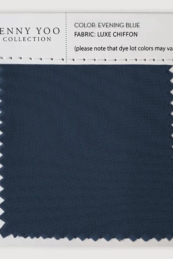 Jenny Yoo Luxe Chiffon Swatch - Evevning Jenny Yoo Luxe Chiffon Swatch - Evening Blue