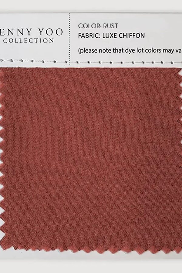 Jenny Yoo Luxe Chiffon Swatch - Rust Jenny Yoo Luxe Chiffon Swatch - Rust
