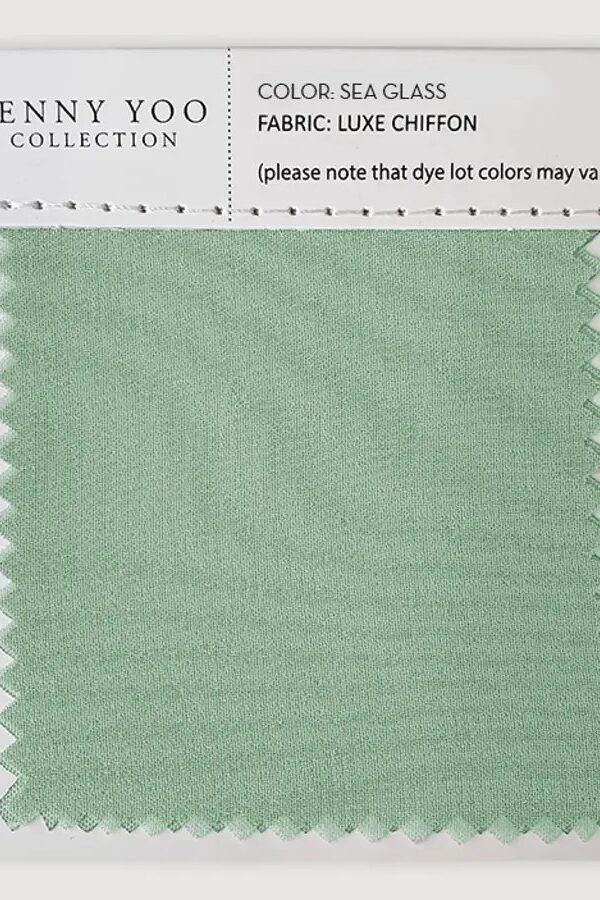 Jenny Yoo Luxe Chiffon Swatch - Sea Glass Jenny Yoo Luxe Chiffon Swatch - Sea Glass