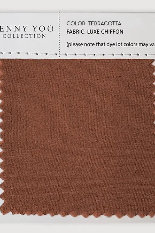 Jenny Yoo Luxe Chiffon Swatch - Terracotta Jenny Yoo Luxe Chiffon Swatch - Terracotta