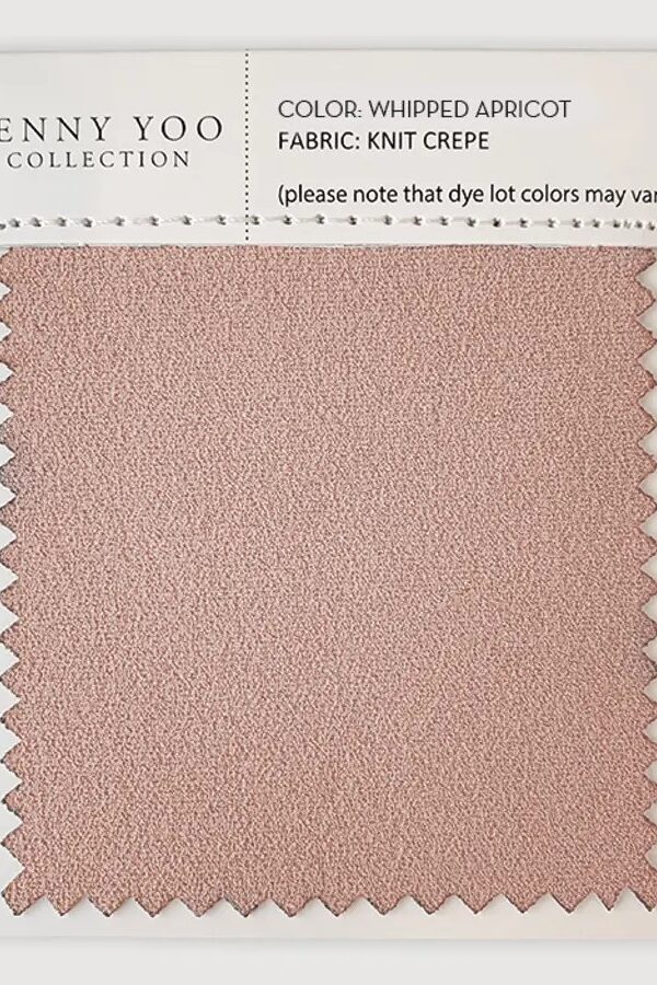 Jenny Yoo Knit Crepe Swatch - Whipped Apricot Jenny Yoo Knit Crepe Swatch - Storm