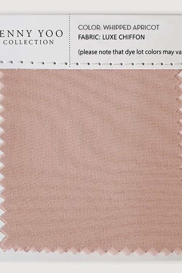Jenny Yoo Luxe Chiffon Swatch - Whipped Apricot Jenny Yoo Luxe Chiffon Swatch - Whipped Apricot