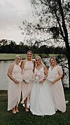 bridesmaids only review real wedding wearing talia sarah