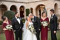 Bridesmaids Only real weddings zara bridesmaids dresses in burgundy