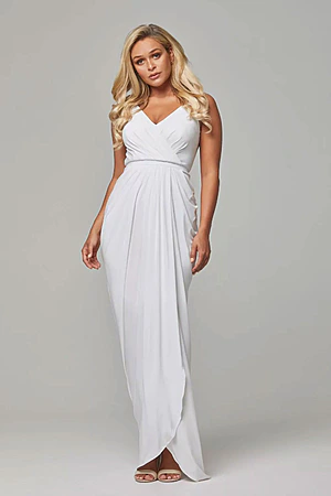 white bridesmaid dresses australia Slate Gray Mismatched Chiffon Off Shoulder Cheap Long Bridesmaid Dress   Simidress