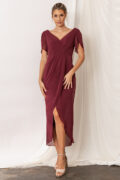 Zara Bridesmaid Dresses by Talia Sarah in Mahogany Burgundy Red