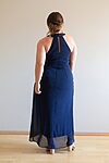 Mila Navy Blue Bridesmaid Dress by Talia Sarah - MilaNavyCurvyBridesmaidsDressBack