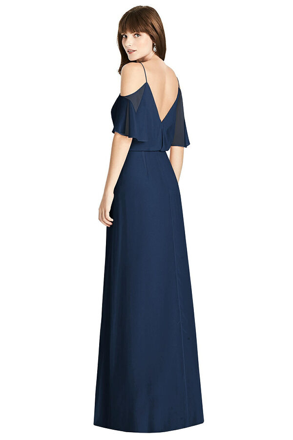 Phoebe Bridesmaids Dress Midnight Blue Back Phoebe Bridesmaid Dress by Dessy - Phoebe Bridesmaids Dress Midnight Blue Back