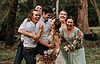 Bridesmaids Only real weddings zara bridesmaids dresses in sage green