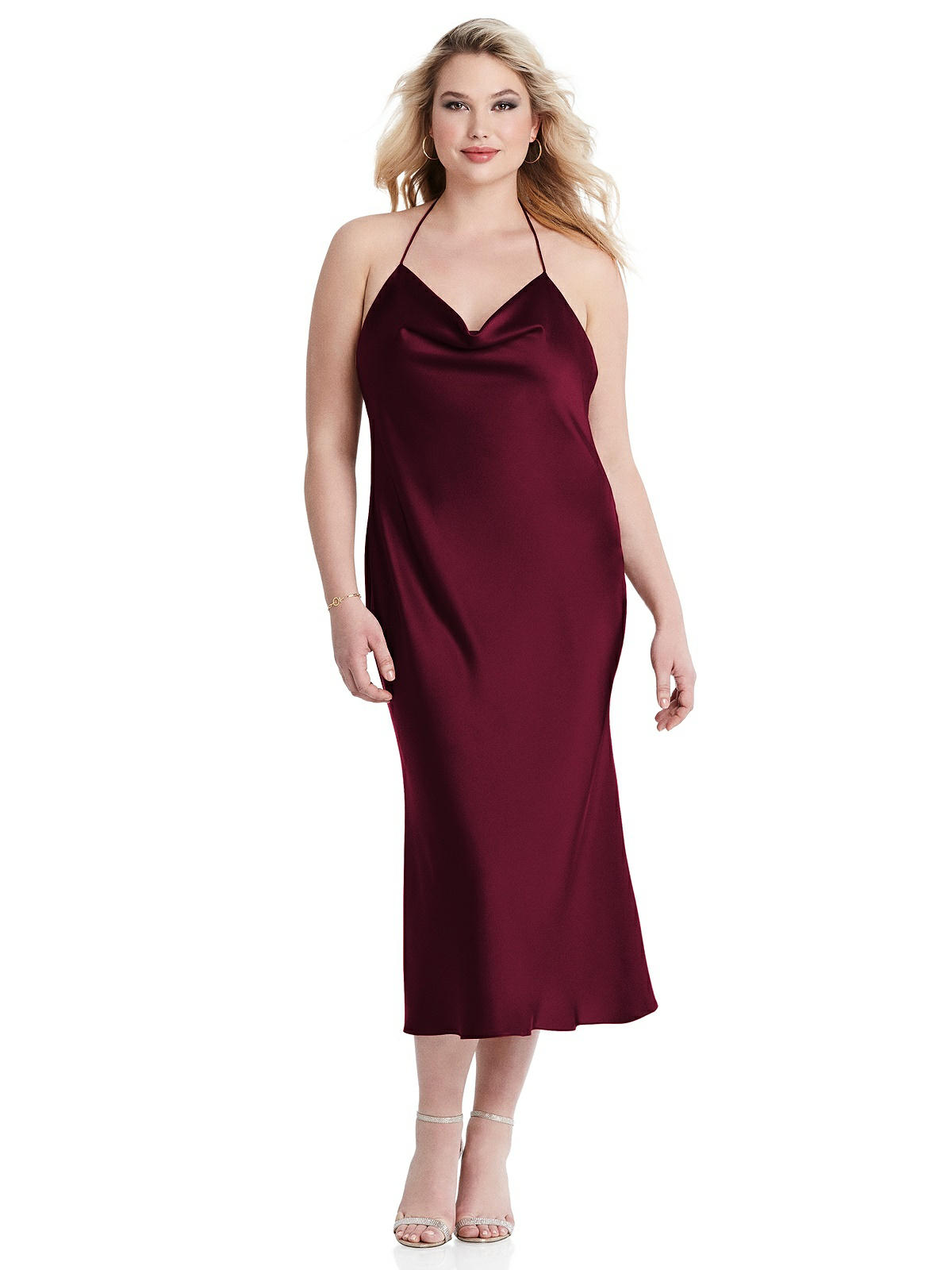 Piper Cabernet Red Satin Bridesmaids Dress by Dessy