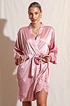 Dusty Pink Satin Bridesmaid Robe For Bridal Party