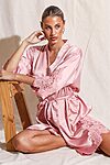 Dusty Pink Satin Bridesmaid Robe For Bridal Party