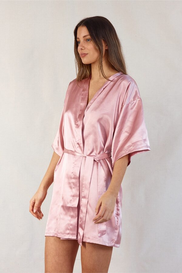 Evie Blush Personalised Bridesmaid Robe Brisbane Bridesmaid Printed Bridal Party Robes Plus Size