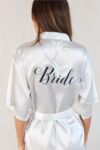 Personalised Bridal Party Robes White