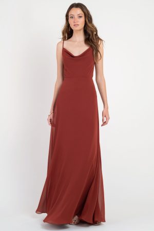 Jenny Yoo Colby Bridesmaids Dress in Rust