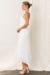 Mila Halter Neck White Bridesmaid Dress by Talia Sarah