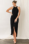 Mila Halter Neck Cocktail Black Bridesmaid Dress by Talia Sarah