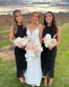 Mila in Black by Bridesmaids Only Talia Sarah Real Wedding