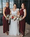 Real Wedding Mila in Mahogany Red Burgundy Wine