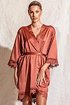 Ella Sage Green Lace Satin Bridesmaids Robe - EllaLaceBridesmaidRobeCinnamonRustOrange