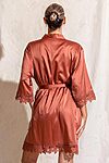Ella Sage Green Lace Satin Bridesmaids Robe - EllaLaceBridesmaidRobeCinnamonRustOrange5